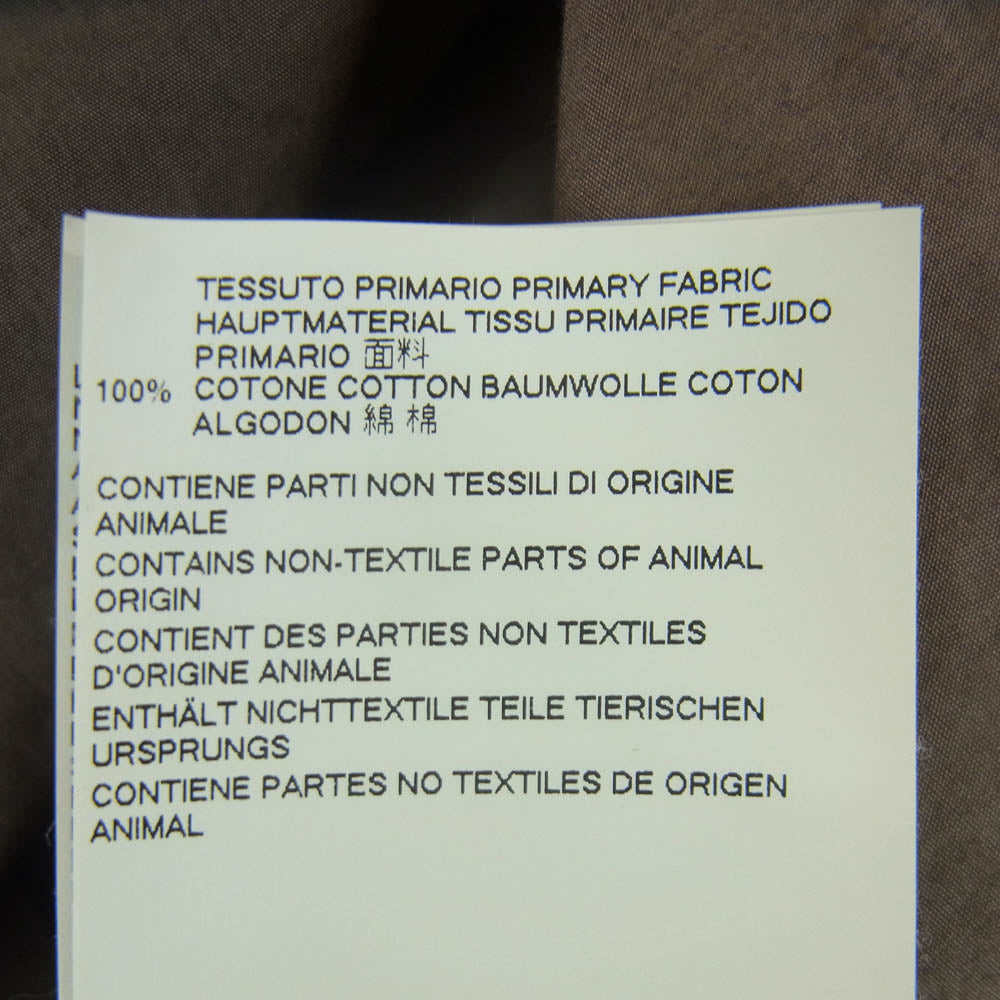MAISON MARGIELA メゾンマルジェラ 18SS S30DL0381 S44397 10ライン 四つタグ コットン 長袖 ラペル シャツ グレイッシュブラウン系 40【中古】