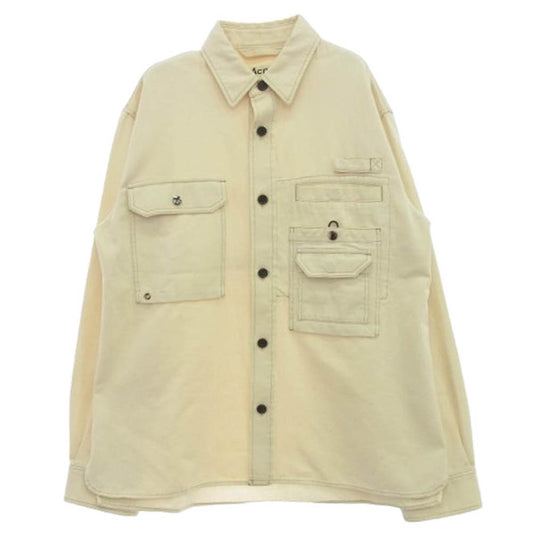 ACNE STUDIOS アクネストゥディオズ B90272 オラロツイル オーバー シャツ ジャケット ワークシャツ オフホワイト系 46【中古】