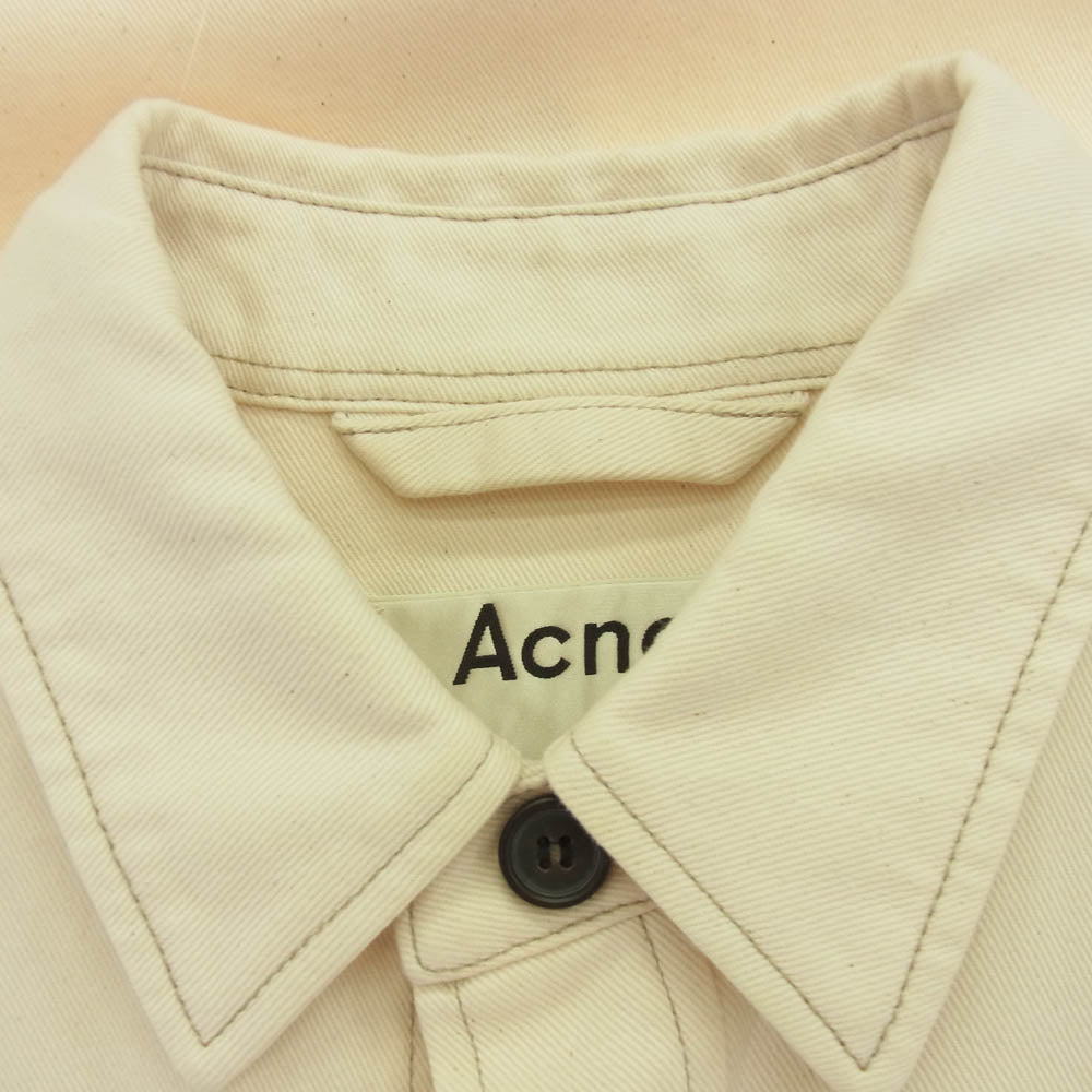 ACNE STUDIOS アクネストゥディオズ B90272 オラロツイル オーバー シャツ ジャケット ワークシャツ オフホワイト系 46【中古】