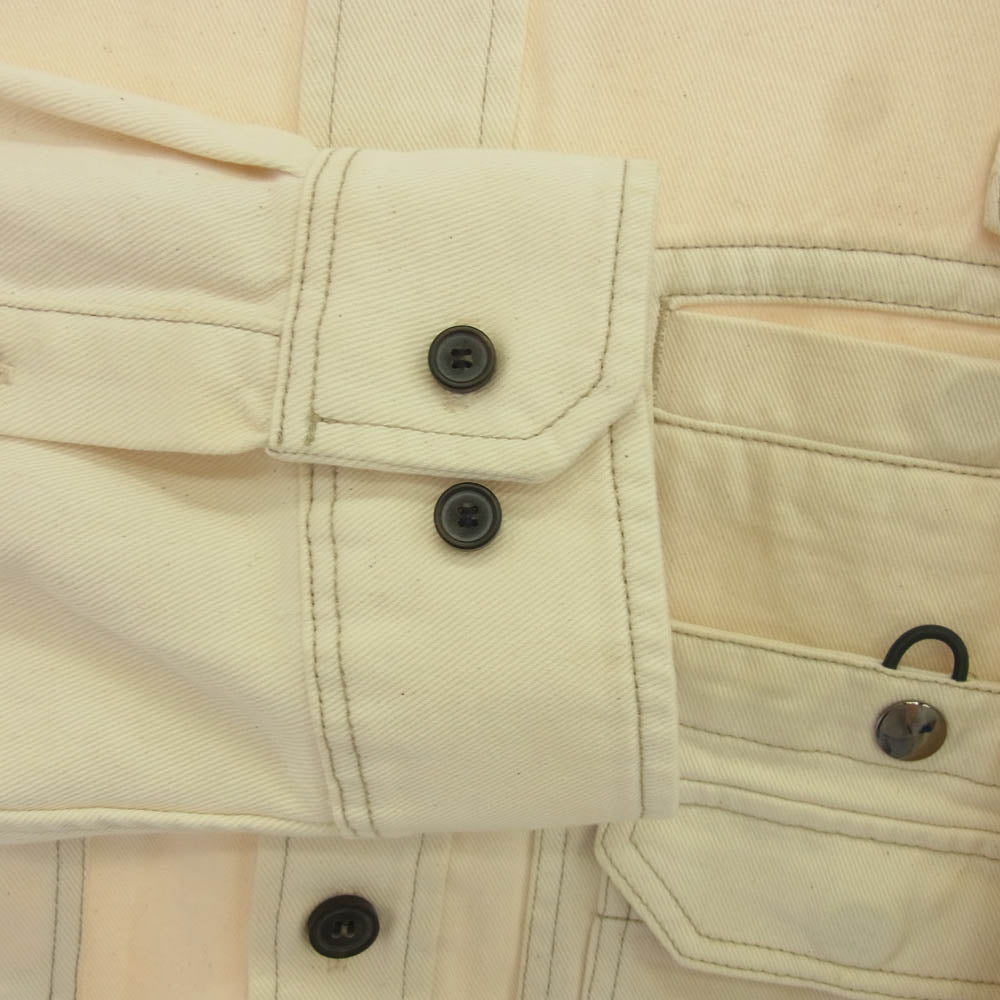 ACNE STUDIOS アクネストゥディオズ B90272 オラロツイル オーバー シャツ ジャケット ワークシャツ オフホワイト系 46【中古】