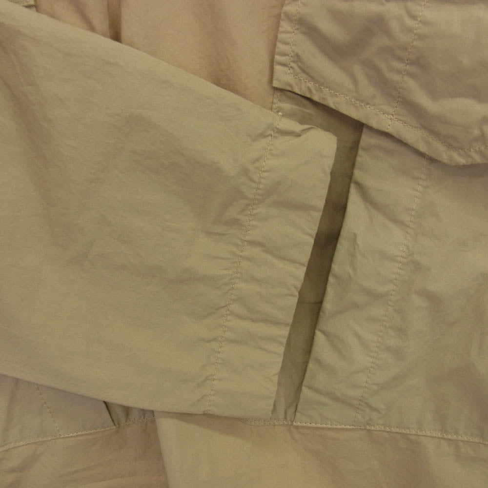 STONE ISLAND ストーンアイランド 23SS 781510705 国内正規品 コンパスパッチ ハーフジップ オーバーシャツ プルオーバ― ジャケット ライトブラウン系 L【中古】