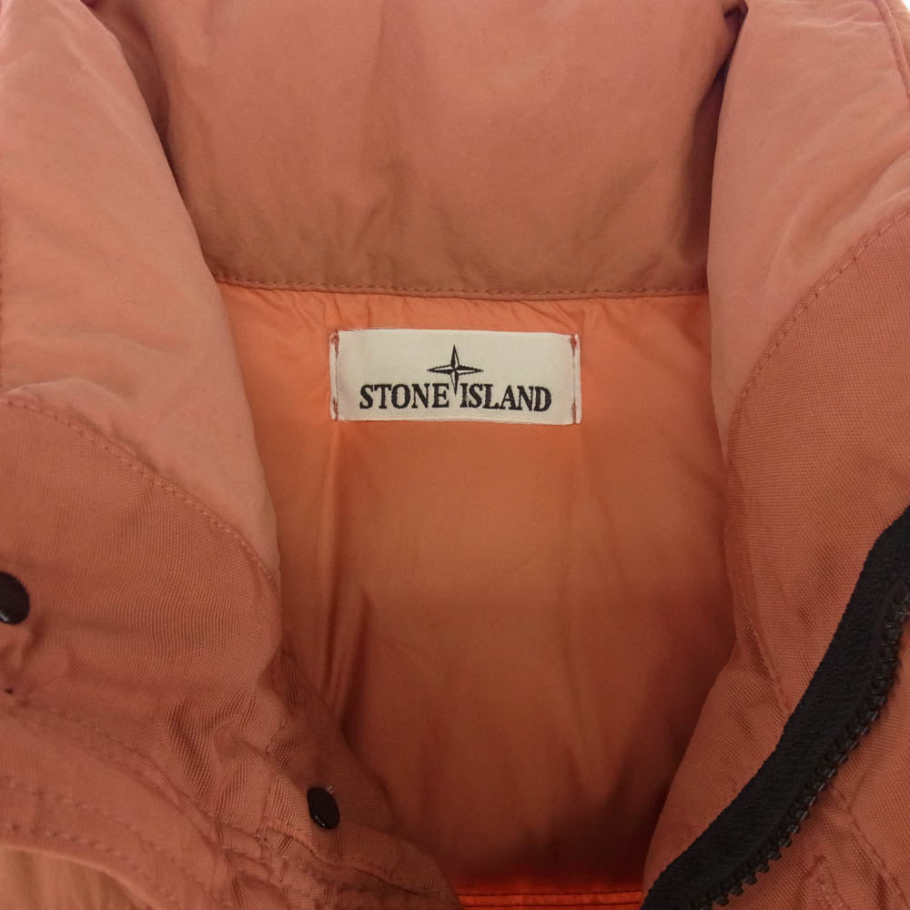 STONE ISLAND ストーンアイランド 811540123 国内正規品 GIUBBOTTO VERA PIUMA RDS ガーメントダイ スタンドカラー ダウンジャケット オレンジ系 M【中古】