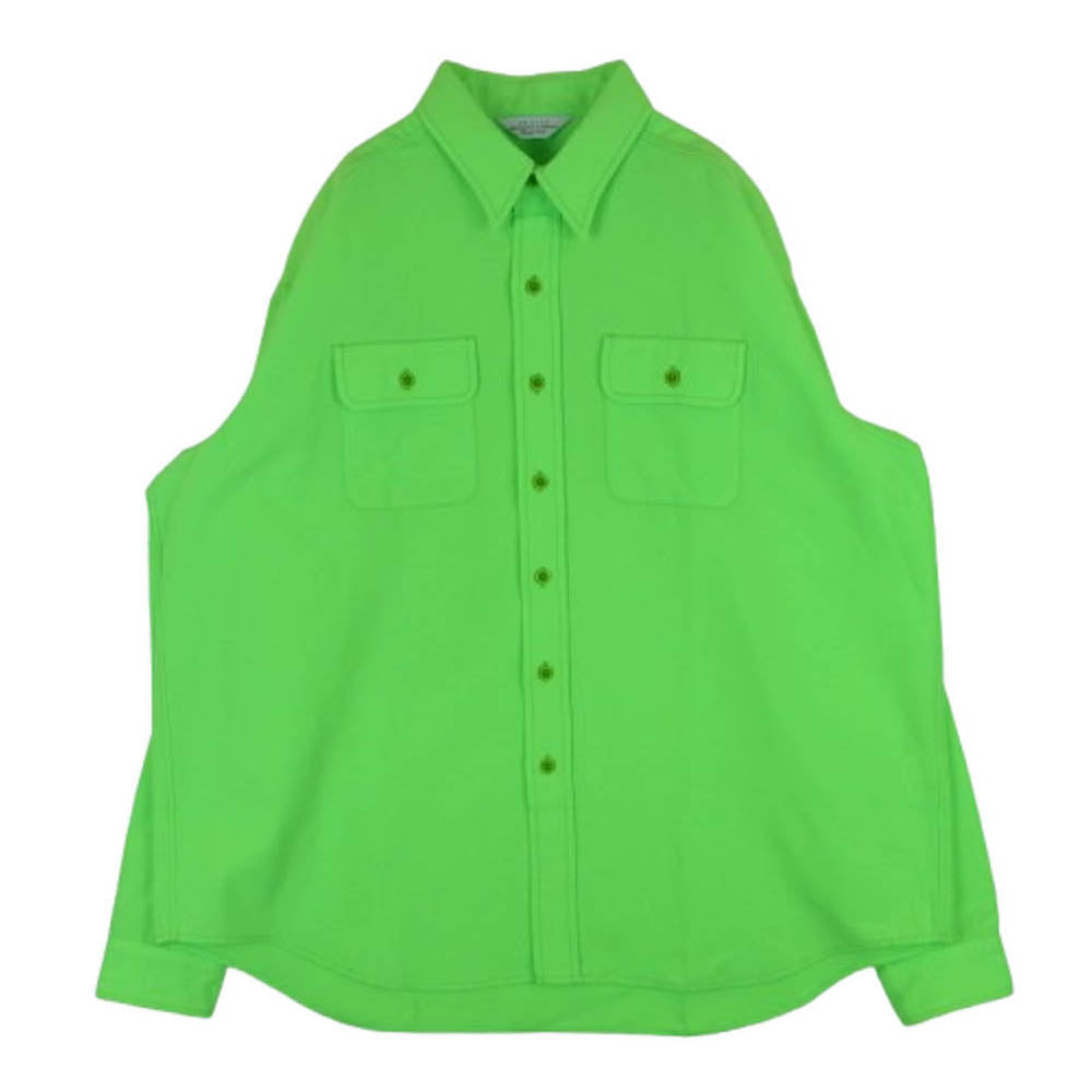 UNUSED アンユーズド 20AW US1913 レギュラーカラー ネオン オーバーサイズ 長袖 シャツ アクリル ライトグリーン系 3【中古】