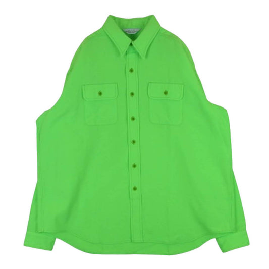 UNUSED アンユーズド 20AW US1913 レギュラーカラー ネオン オーバーサイズ 長袖 シャツ アクリル ライトグリーン系 3【中古】