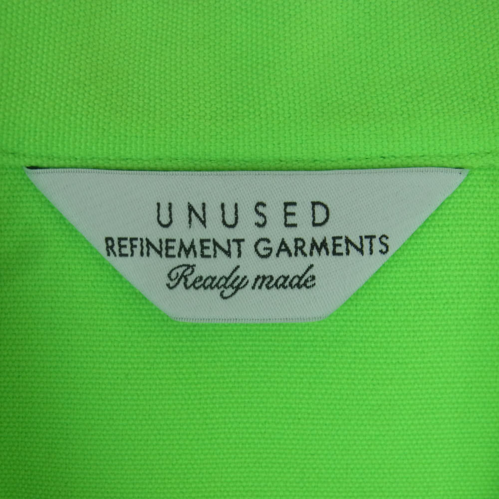 UNUSED アンユーズド 20AW US1913 レギュラーカラー ネオン オーバーサイズ 長袖 シャツ アクリル ライトグリーン系 3【中古】