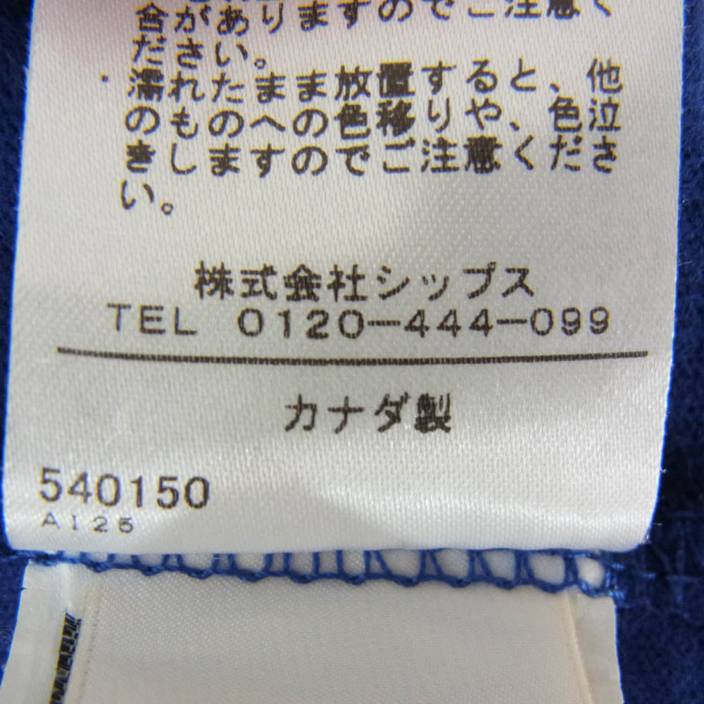 エメ レオン ドレ ロゴ刺繍 ロングスリーブ カットソー クルーネック 丸首 長袖 Tシャツ ブルー系 M【中古】
