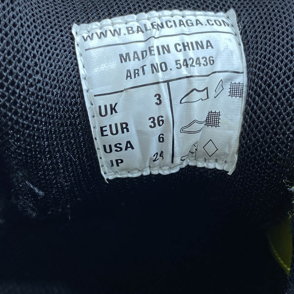 BALENCIAGA バレンシアガ 542436 TRACK TRAINER トラック トレーナー スニーカー イエロー系 24cm【中古】