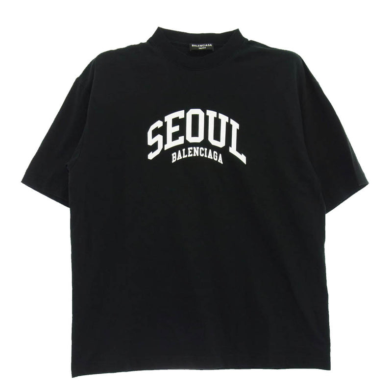 BALENCIAGA バレンシアガ 612966 TLVL9 SEOUL ソウル クルーネック 半袖 Tシャツ ブラック系 XXS【中古】