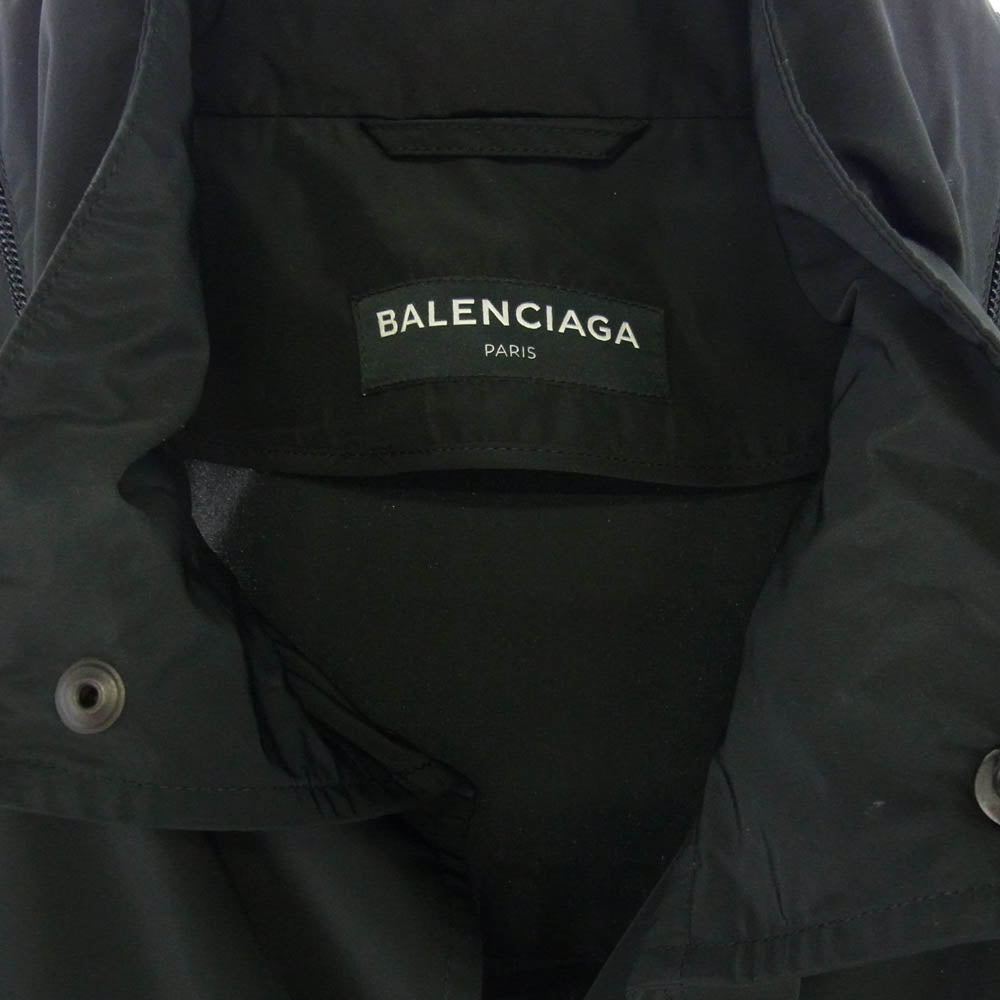 BALENCIAGA バレンシアガ 18SS 508531 TYD36 キャンペーンロゴ レイン ブルゾン スタンドカラー ジャケット ブラック系 50【中古】