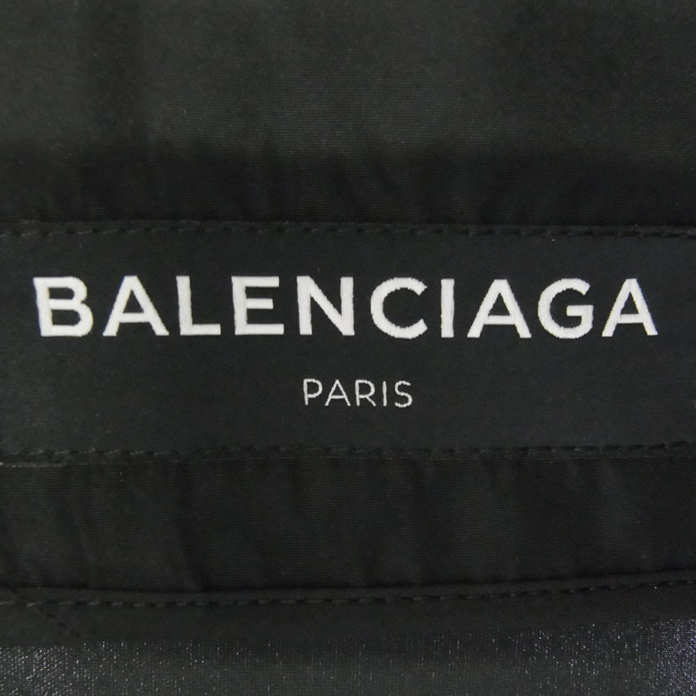 BALENCIAGA バレンシアガ 18SS 508531 TYD36 キャンペーンロゴ レイン ブルゾン スタンドカラー ジャケット ブラック系 50【中古】