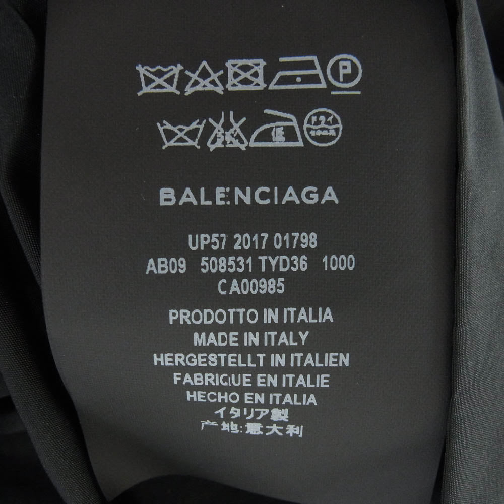BALENCIAGA バレンシアガ 18SS 508531 TYD36 キャンペーンロゴ レイン ブルゾン スタンドカラー ジャケット ブラック系 50【中古】