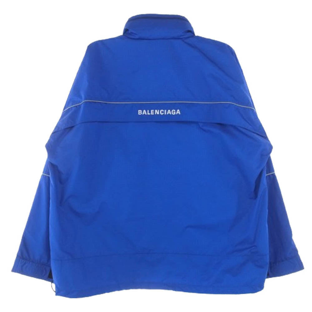 BALENCIAGA バレンシアガ 19SS 556229 TYD33 アノラック ナイロン ウィンド ブレーカー ブルー系 44【中古】