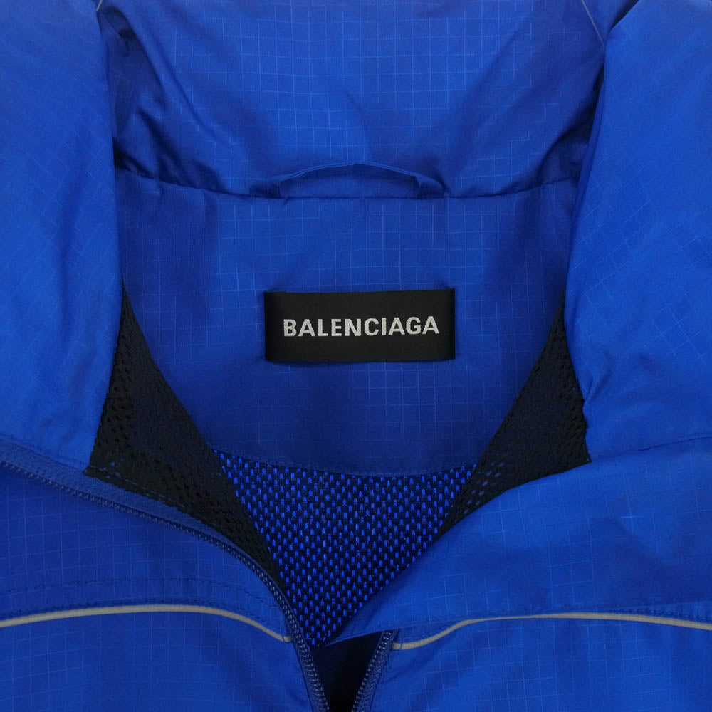 BALENCIAGA バレンシアガ 19SS 556229 TYD33 アノラック ナイロン ウィンド ブレーカー ブルー系 44【中古】