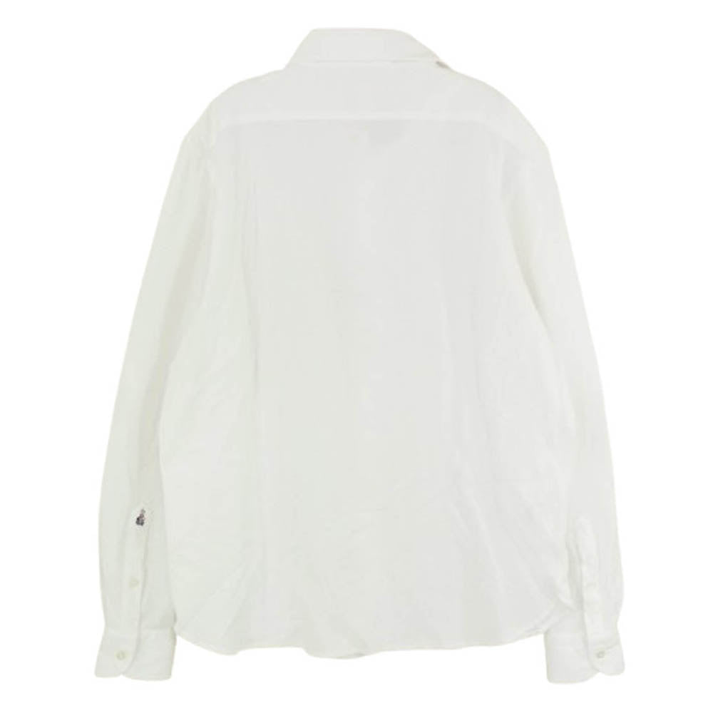 GUY ROVER ギローバー PL190J 鹿の子 コットン カッタウェイ 長袖 シャツ ホワイト系 XL【極上美品】【中古】