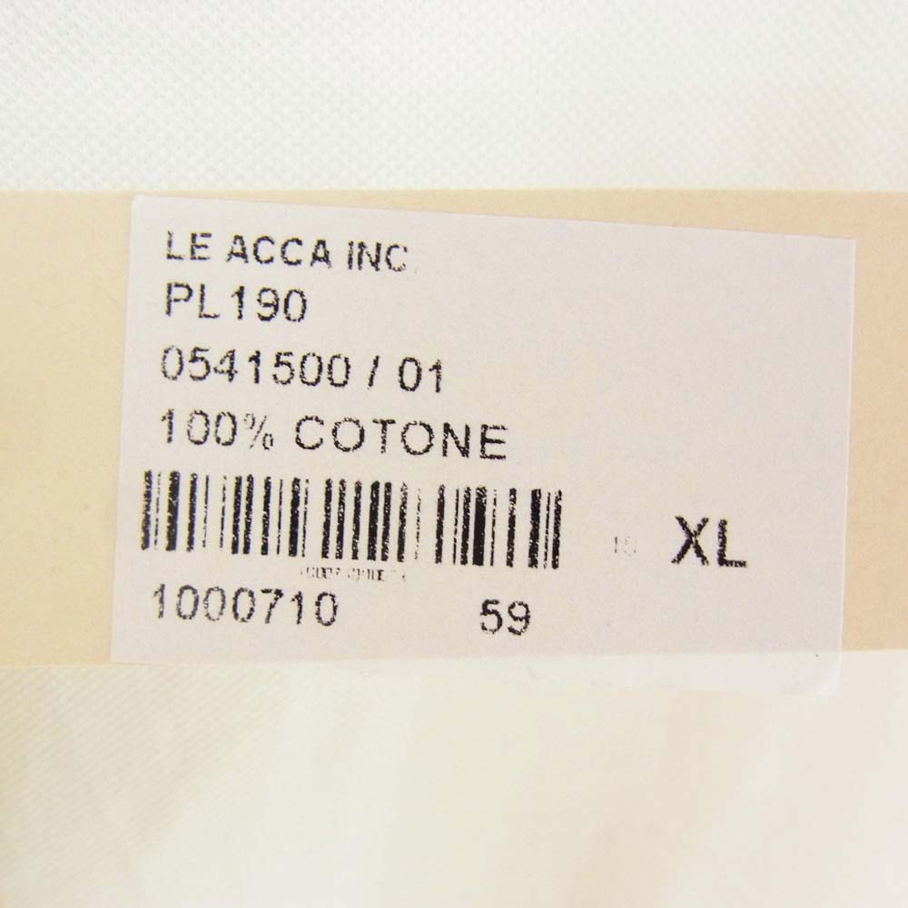 GUY ROVER ギローバー PL190J 鹿の子 コットン カッタウェイ 長袖 シャツ ホワイト系 XL【極上美品】【中古】