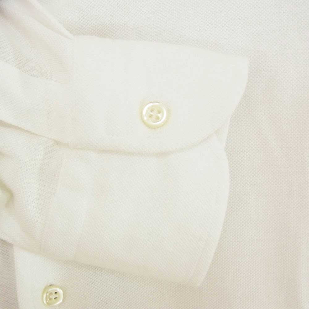 GUY ROVER ギローバー PL190J 鹿の子 コットン カッタウェイ 長袖 シャツ ホワイト系 XL【極上美品】【中古】