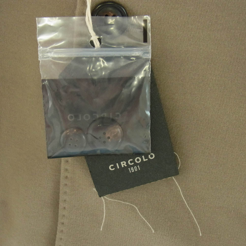 CIRCOLO1901 チルコロ1901 CN3582-2 ダブルブレスト コットンジャージー ストレッチ ジャケット ベージュ系 48【美品】【中古】