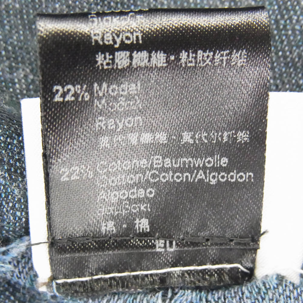 ARMANI COLLEZIONI アルマーニコレッツォーニ ロゴ 総柄 ストール ブルー系【中古】