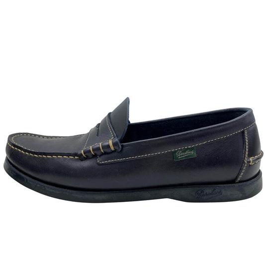 Paraboot パラブーツ 0216 CORAUX コロー レザー ローファー シューズ ブラック系 8【中古】