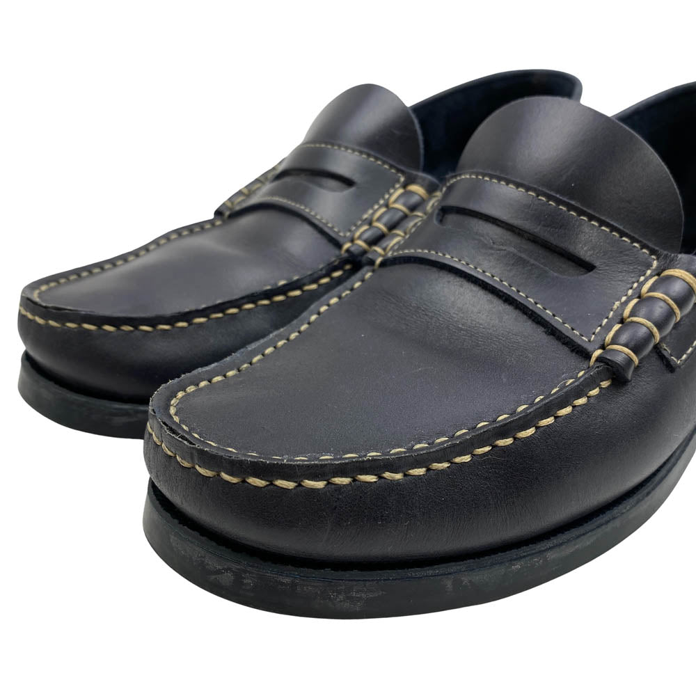 Paraboot パラブーツ 0216 CORAUX コロー レザー ローファー シューズ ブラック系 8【中古】