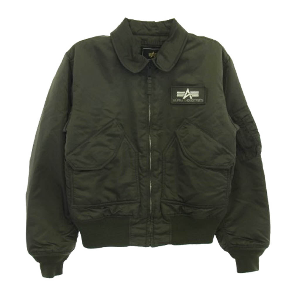 ALPHA アルファ 2030-076 CWU-45P ミリタリー フライト ジャケット カーキ系 S【中古】