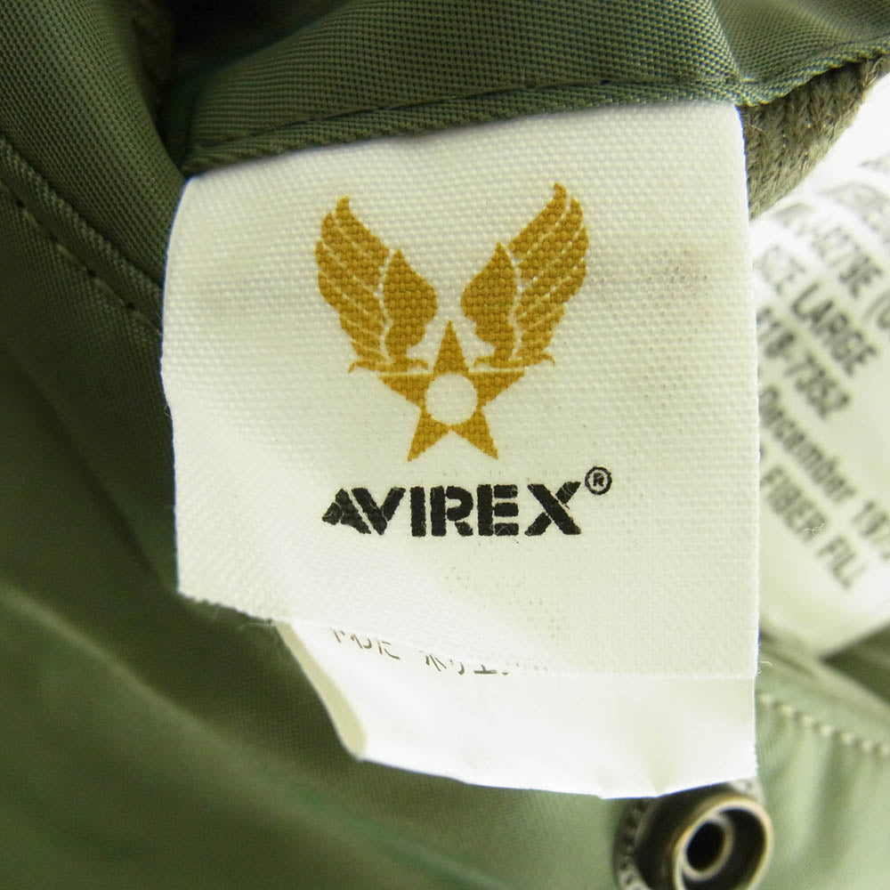 AVIREX アヴィレックス 6252038 レディース COMMERCIAL MA-1 フライト ジャケット オリーブ カーキ系 L【中古】