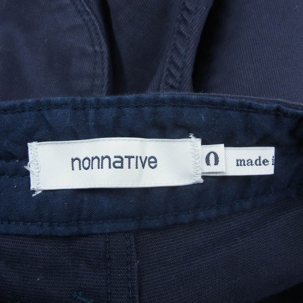 nonnative ノンネイティブ 14SS NN-P2550 DWELLER TIGHT FIT JEANS C/P PIQUE STRETCH ピケ ホップサック パンツ 0 ネイビー系【中古】