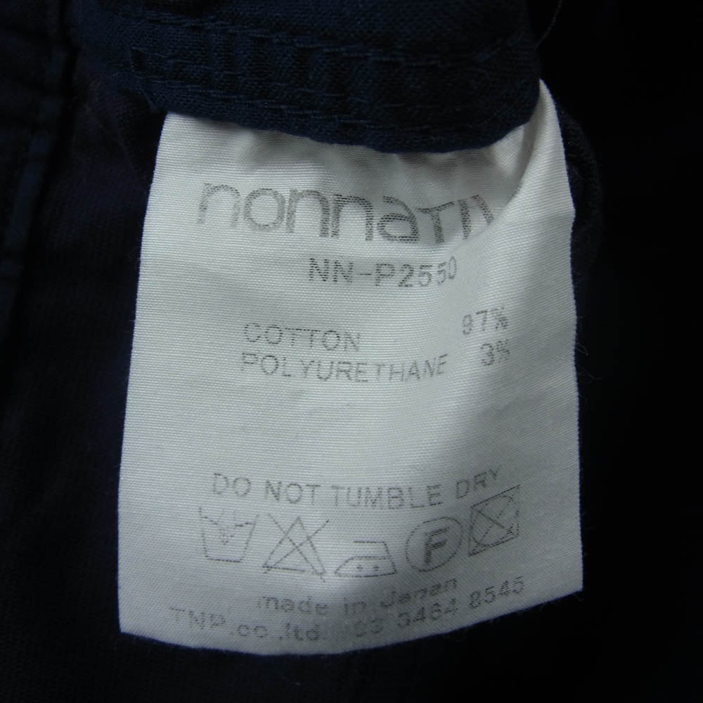 nonnative ノンネイティブ 14SS NN-P2550 DWELLER TIGHT FIT JEANS C/P PIQUE STRETCH ピケ ホップサック パンツ 0 ネイビー系【中古】