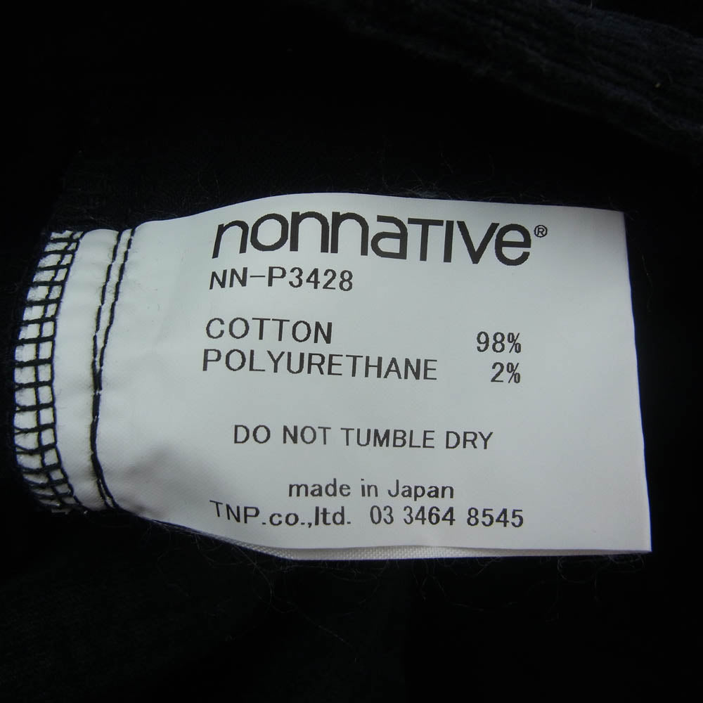 nonnative ノンネイティブ 18AW NN-P3428 DWELLER 5P JEANS DROPPED FIT C/P CORD STRETCH ストレッチ コーデュロイパンツ 0 ブラック系【中古】