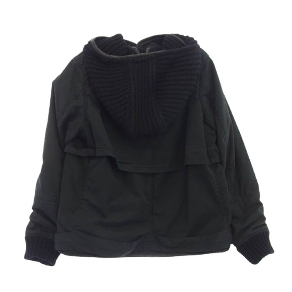 UNDERCOVER アンダーカバー 11AW H4205-1 MIRROR期 ミラー期 レザーパイピング フーデッド 中綿 ショート ジャケット ブラック系 2【中古】