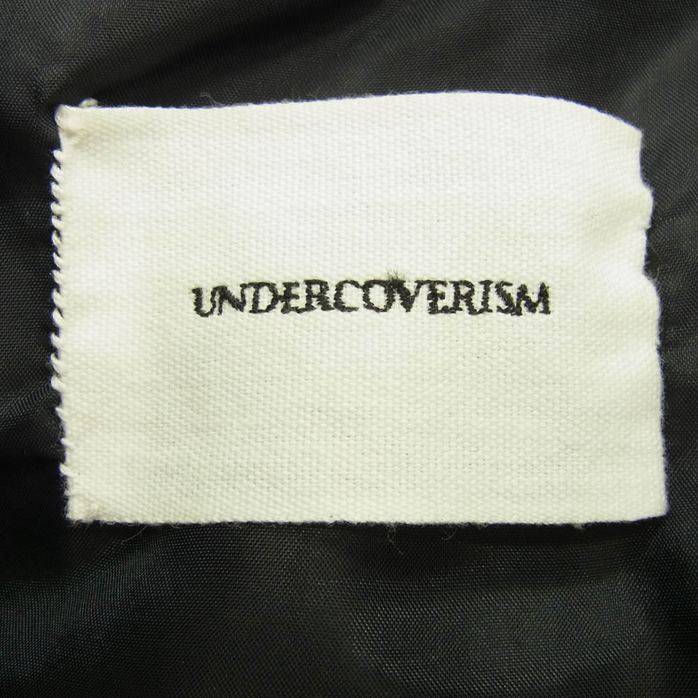 UNDERCOVER アンダーカバー 11AW H4205-1 MIRROR期 ミラー期 レザーパイピング フーデッド 中綿 ショート ジャケット ブラック系 2【中古】