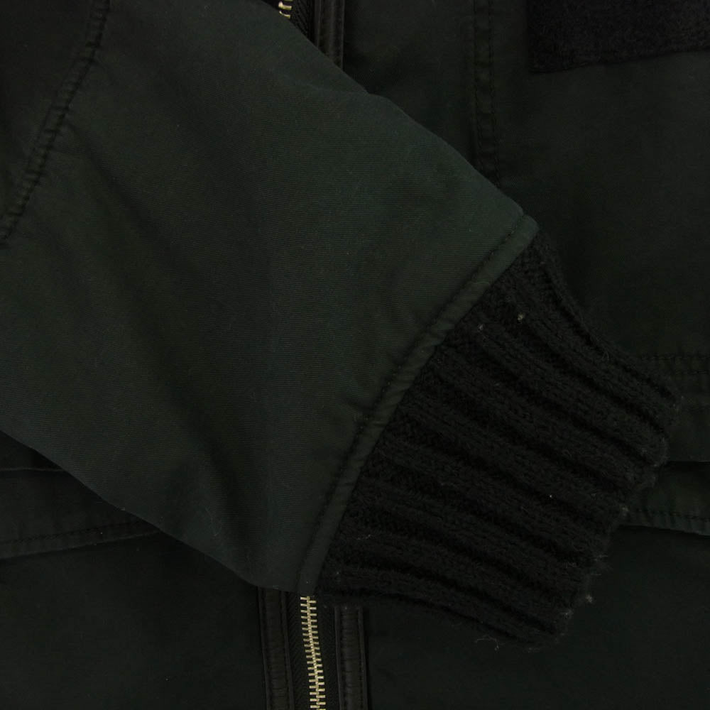 UNDERCOVER アンダーカバー 11AW H4205-1 MIRROR期 ミラー期 レザーパイピング フーデッド 中綿 ショート ジャケット ブラック系 2【中古】