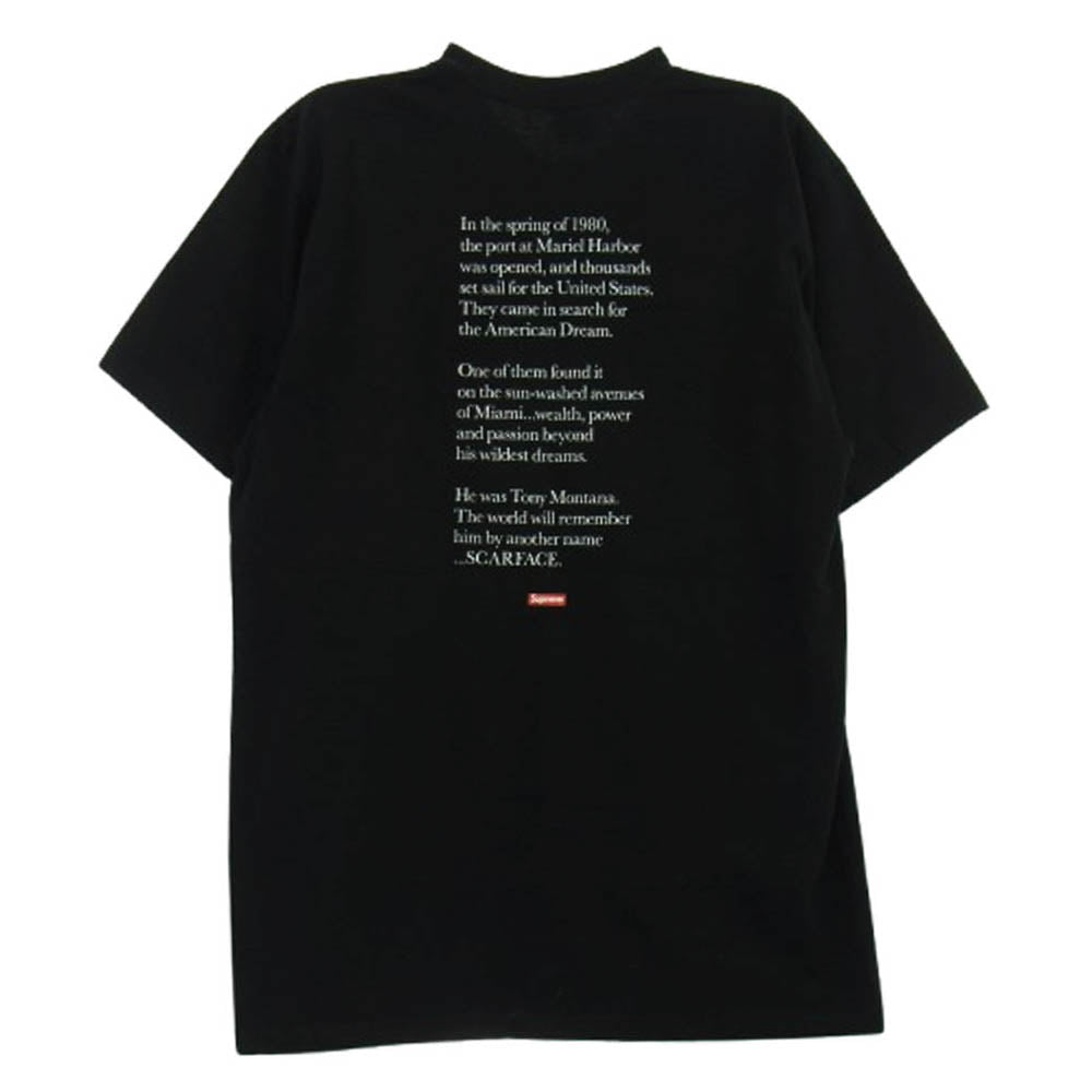 Supreme シュプリーム 17AW Scarface Split Tee スカーフェイス アルパチーノ 半袖 Tシャツ ブラック系 L【極上美品】【中古】
