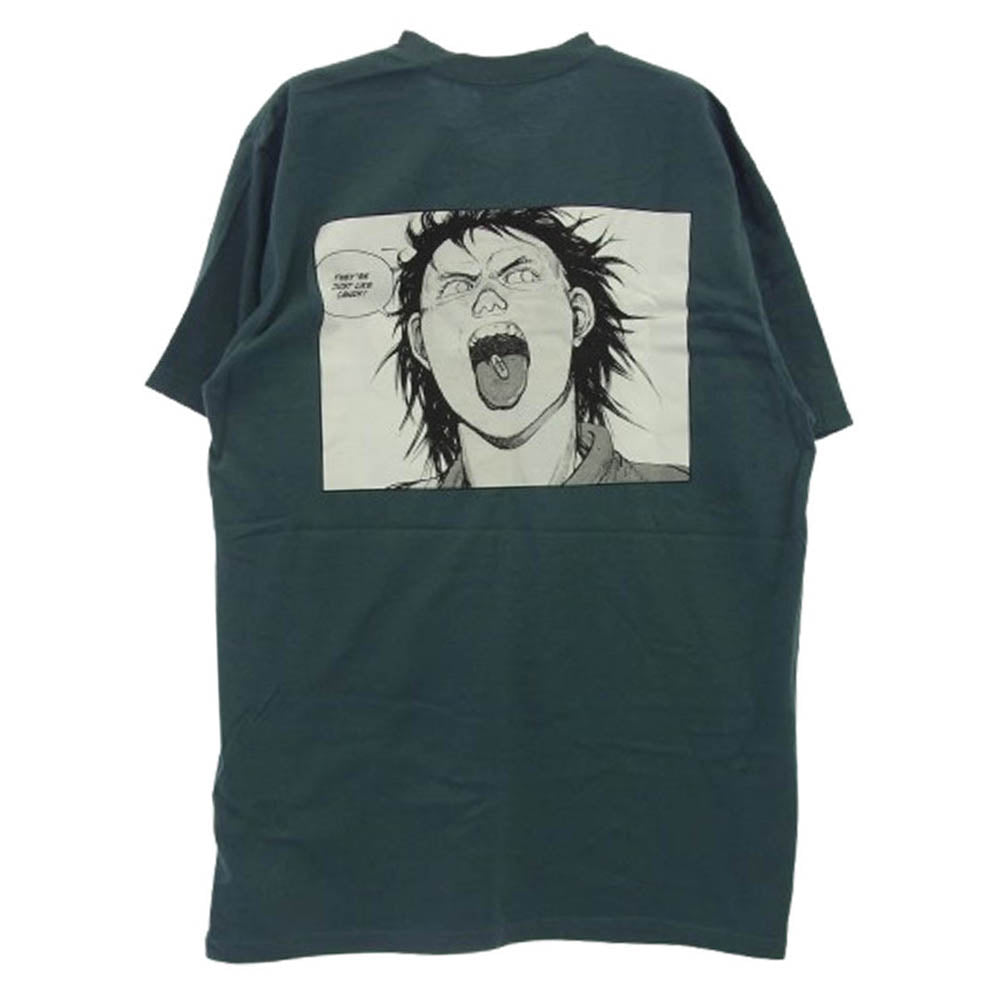 Supreme シュプリーム 17AW AKIRA Pill tee アキラ バックプリント USA製 カットソー 半袖 Tシャツ ダルグリーニッシュブルー系 L【極上美品】【中古】