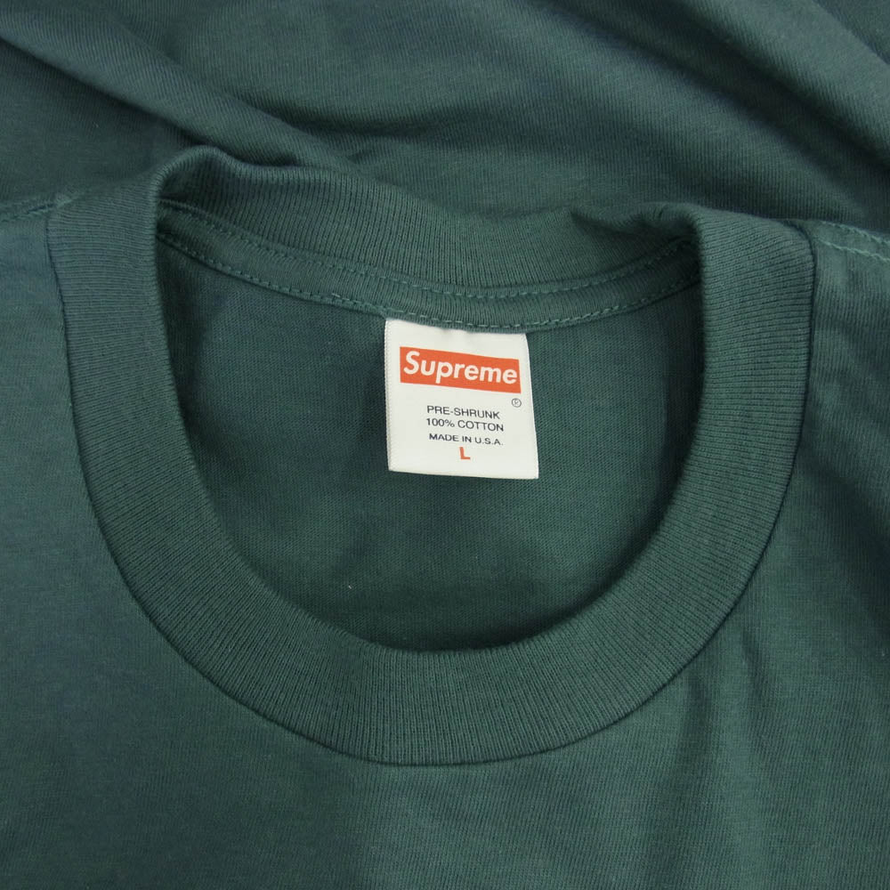 Supreme シュプリーム 17AW AKIRA Pill tee アキラ バックプリント USA製 カットソー 半袖 Tシャツ ダルグリーニッシュブルー系 L【極上美品】【中古】
