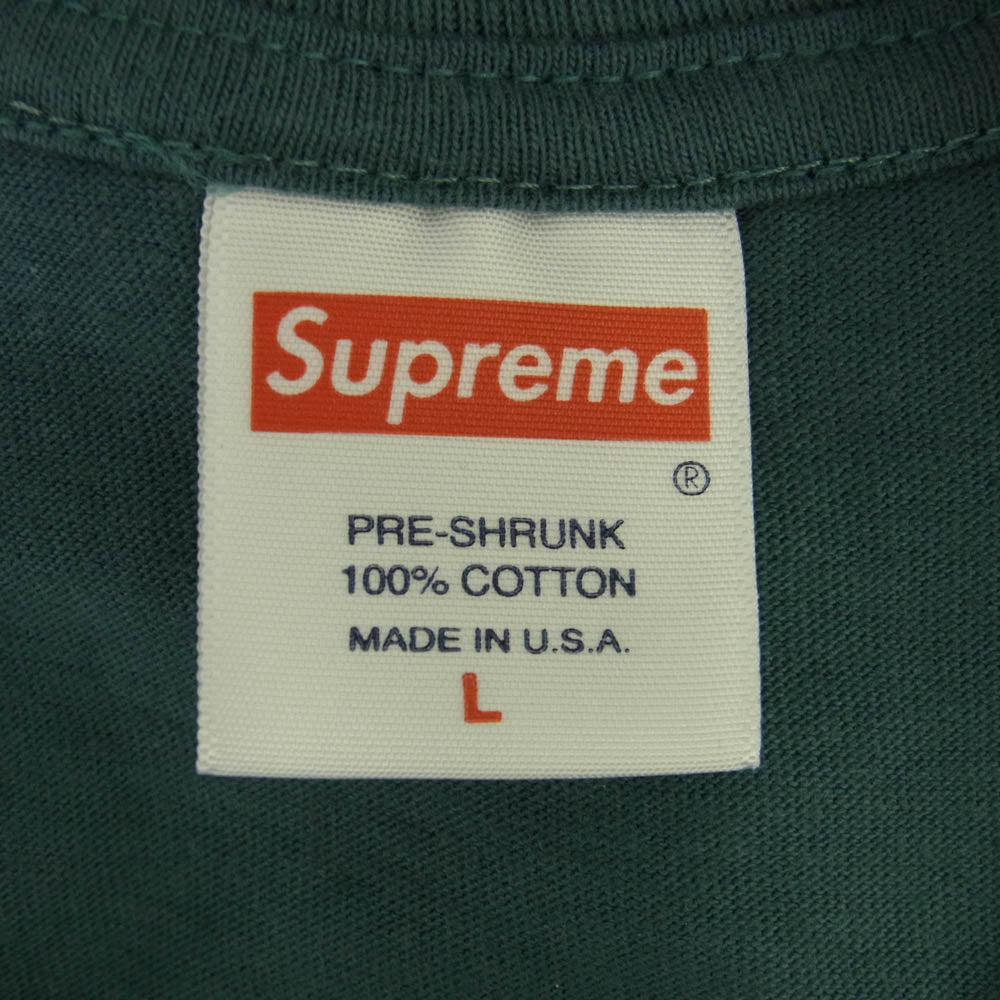 Supreme シュプリーム 17AW AKIRA Pill tee アキラ バックプリント USA製 カットソー 半袖 Tシャツ ダルグリーニッシュブルー系 L【極上美品】【中古】