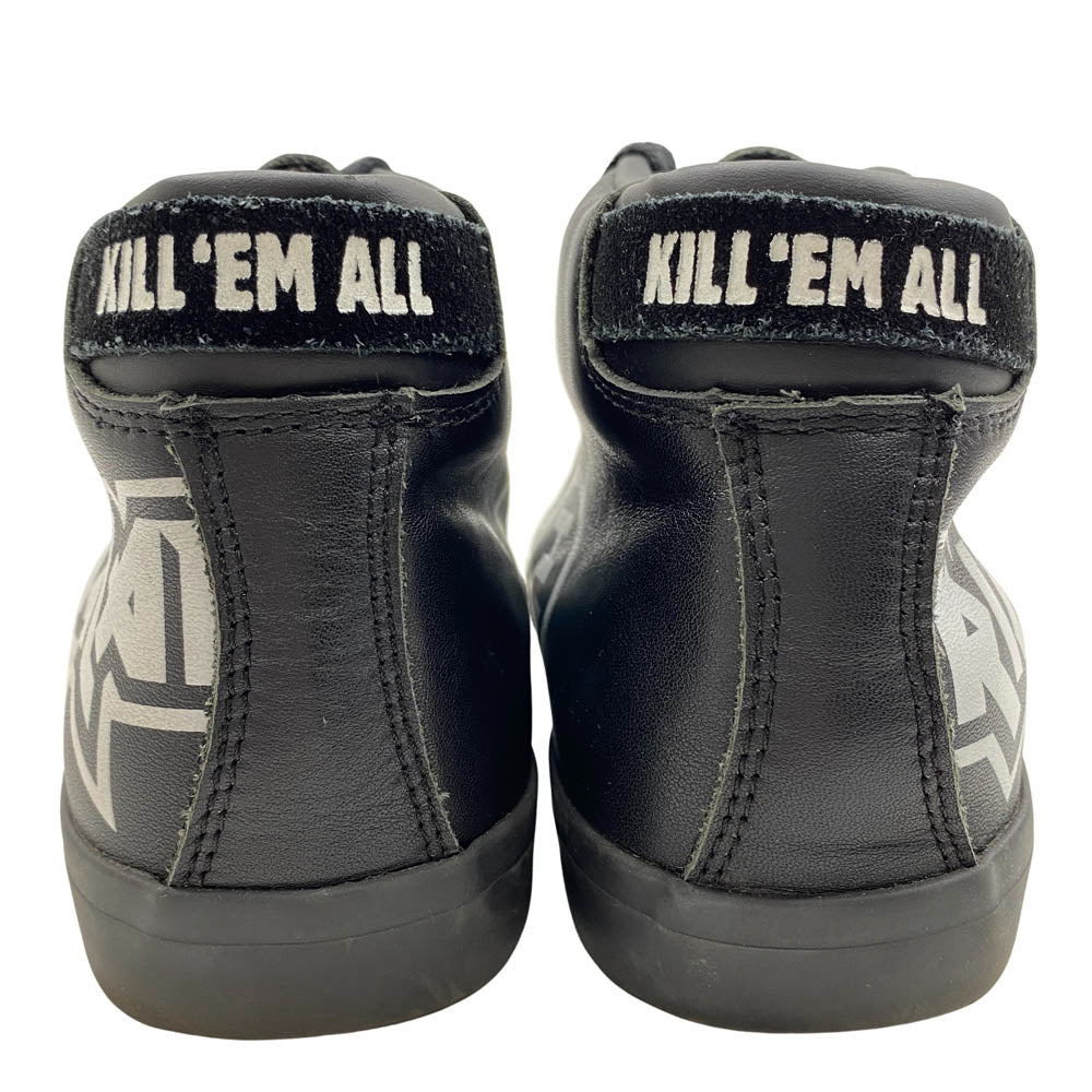 HYSTERIC GLAMOUR ヒステリックグラマー ロゴプリント ハイカット レザー スニーカー ブラック系 24cm【中古】