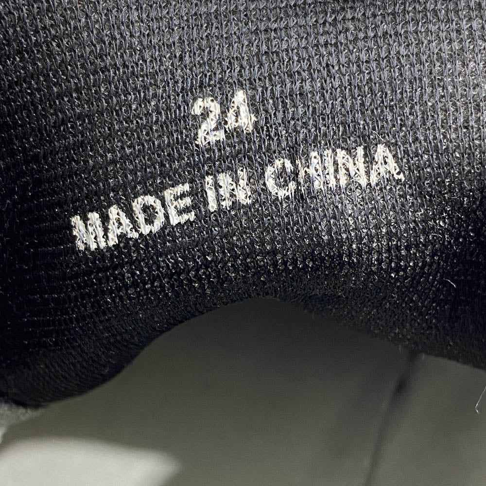 HYSTERIC GLAMOUR ヒステリックグラマー ロゴプリント ハイカット レザー スニーカー ブラック系 24cm【中古】