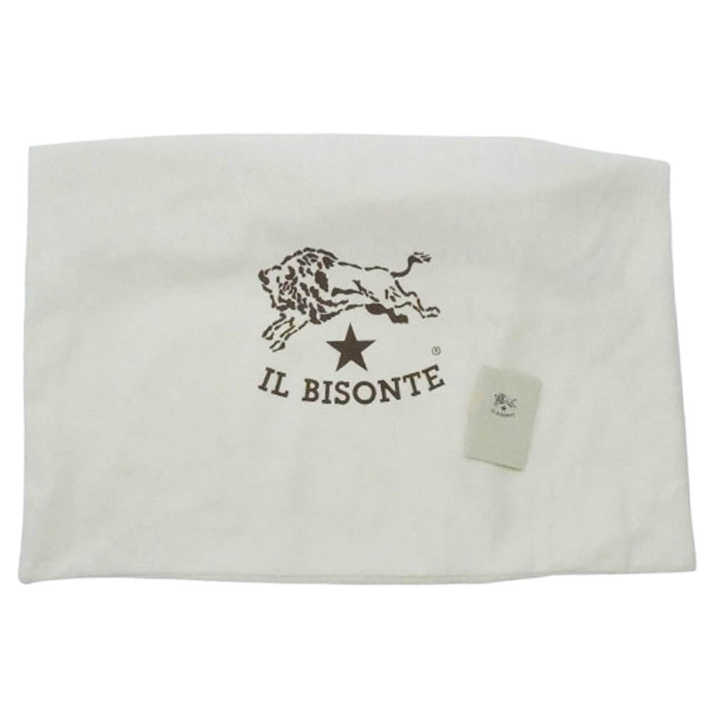 IL BISONTE イルビゾンテ A1845 オールレザー オリジナルレザー フラップ リュック バックパック ブラック系【中古】