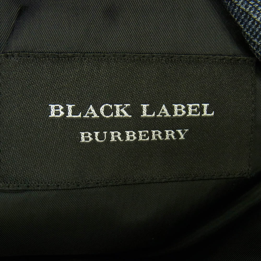 BURBERRY BLACK LABEL バーバリーブラックレーベル D1H25-806-27 チェック柄 2ボタン ジャケット パンツ セット アップ スーツ ネイビー系 サイズ表記なし【中古】
