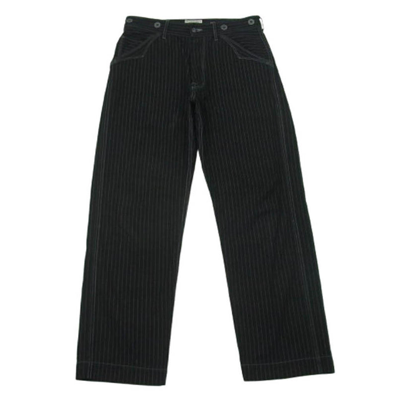 schott ショット 782-2910010 OLD HICKORY DENIM PANTS オールド ヒッコリー デニム ワーク パンツ ブラック系 ホワイト系 32【中古】