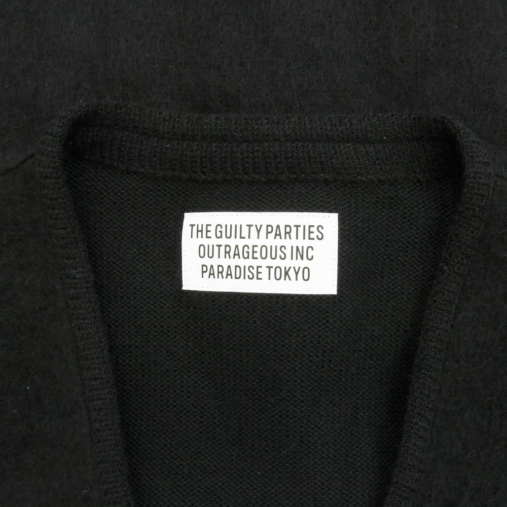WACKO MARIA ワコマリア MOHAIR KNIT CARDIGAN モヘア カーディガン ブラック系 M【中古】