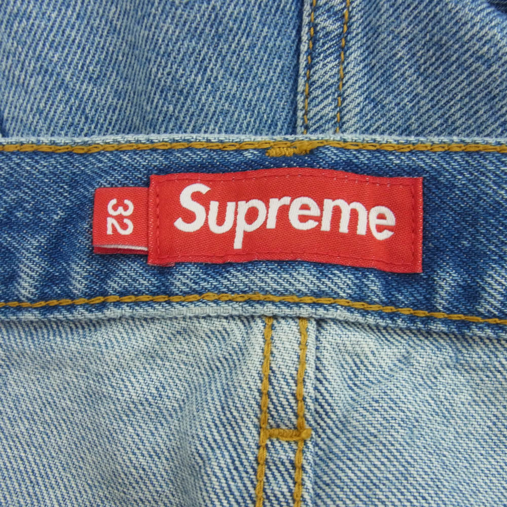 Supreme シュプリーム 25SS Baggy Jean Washed Indigo ウォッシュド加工 インディゴ バギージーンズ デニム パンツ インディゴ インディゴブルー系 32【中古】