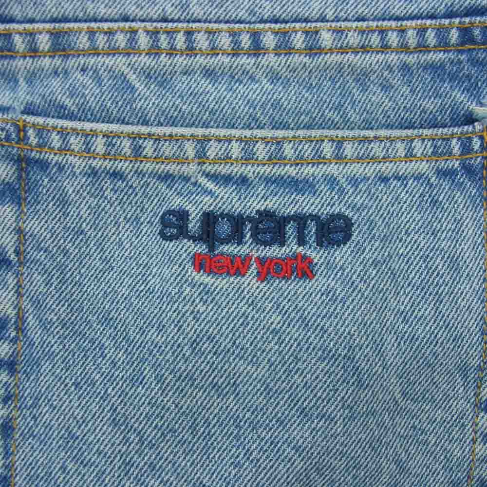 Supreme シュプリーム 25SS Baggy Jean Washed Indigo ウォッシュド加工 インディゴ バギージーンズ デニム パンツ インディゴ インディゴブルー系 32【中古】