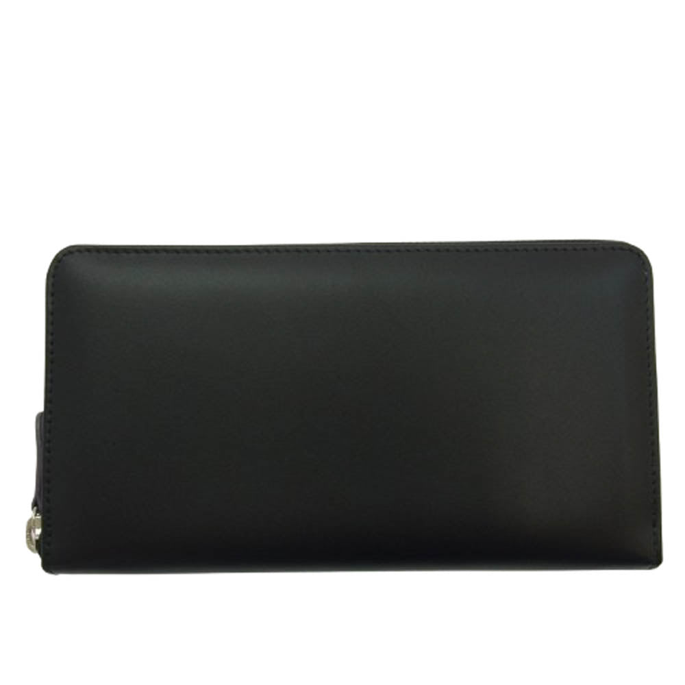 Ettinger エッティンガー 英国製 ROUND ZIP PURSE 牛革 カーフレザー ラウンドジップ パース 長財布 ウォレット ブラック系【新古品】【未使用】【中古】