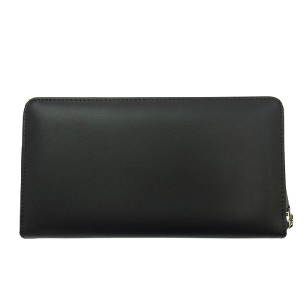 Ettinger エッティンガー 英国製 ROUND ZIP PURSE 牛革 カーフレザー ラウンドジップ パース 長財布 ウォレット ブラック系【新古品】【未使用】【中古】
