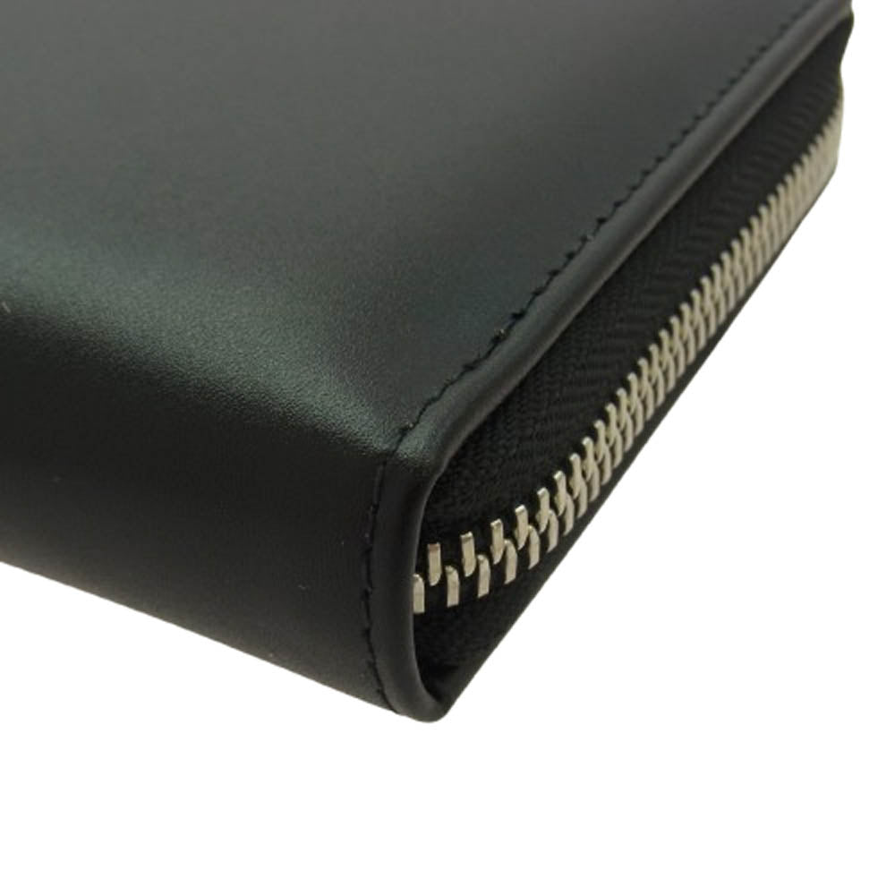 Ettinger エッティンガー 英国製 ROUND ZIP PURSE 牛革 カーフレザー ラウンドジップ パース 長財布 ウォレット ブラック系【新古品】【未使用】【中古】