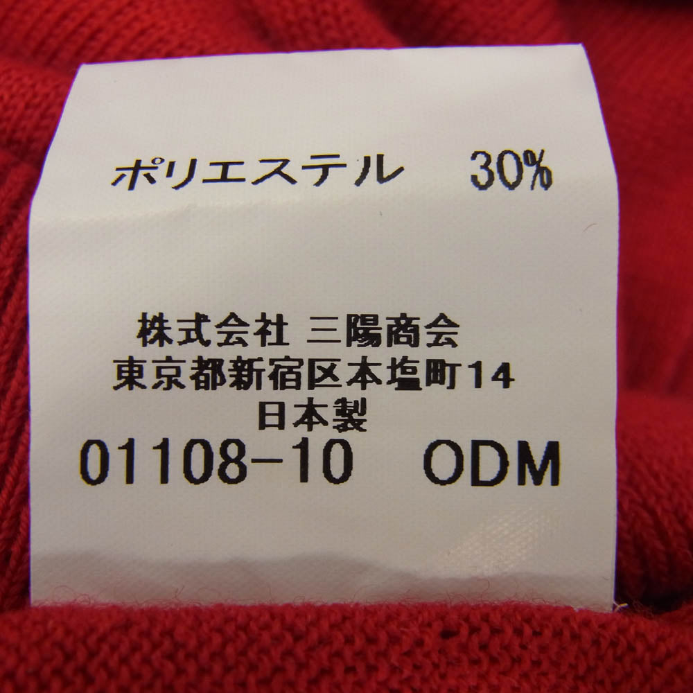 BURBERRY バーバリー BFT50-110-16 GOLF 刺繍 ロゴ Vネック セーター レッド系 M【中古】