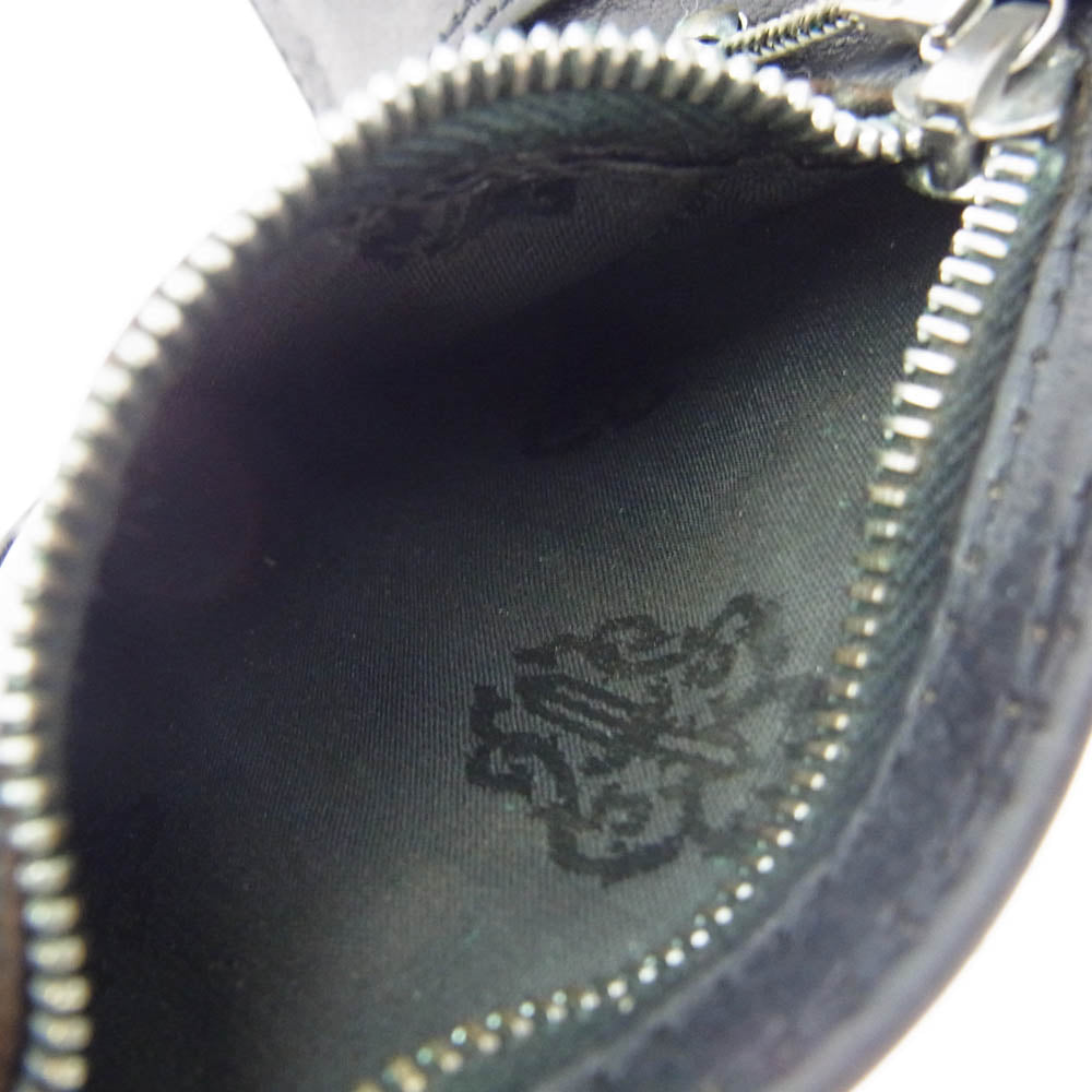 CHROME HEARTS クロムハーツ（原本無） 3 FOLD 3フォールド クロスボール コンパクト レザー ウォレット 財布 ブラック系【中古】
