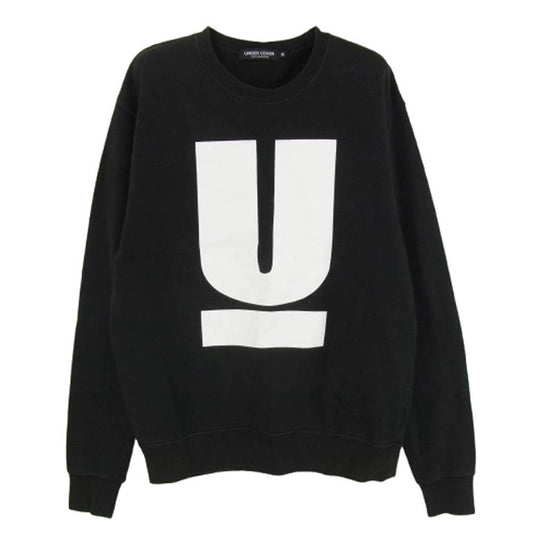 UNDERCOVER アンダーカバー ロゴプリント クルーネック スウェット トレーナー ブラック系 M【中古】